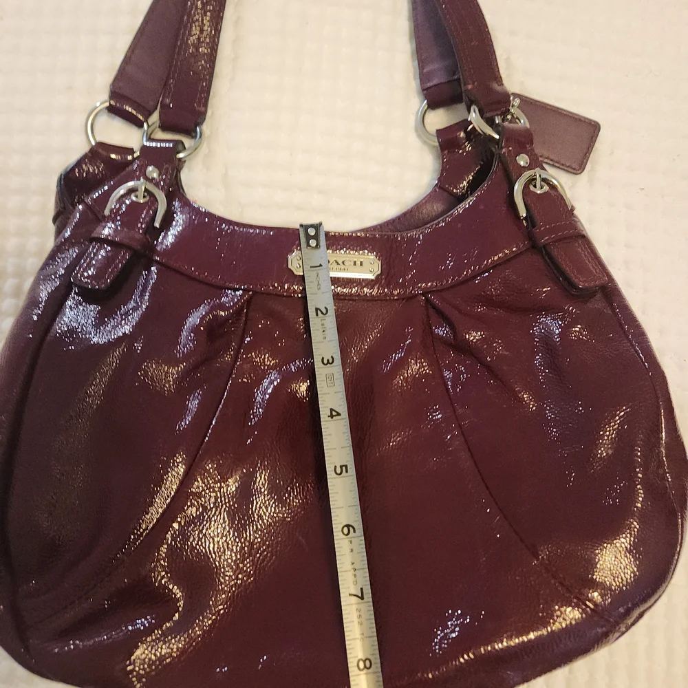 Coach Burgundy Leather Shoulder Bag - Picture 4 of 8